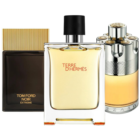 Kit de 3 perfumes Terre de’Herme, Azzaro Wanted,yTom Ford Noir Extreme 100ml